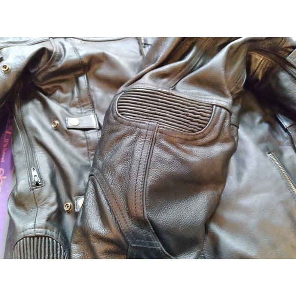 M-BOSS Black Premium Leather Conceal Carry Armored Motorcycle Jacket Lined XL - Picture 12 of 16